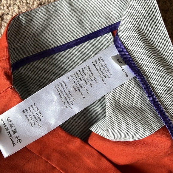 Paul Smith Orange Pleated Suit Trousers - Picture 9 of 13